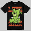 Neon Green Sneakers DopeSkill T-Shirt Love Sick Graphic Streetwear - Black