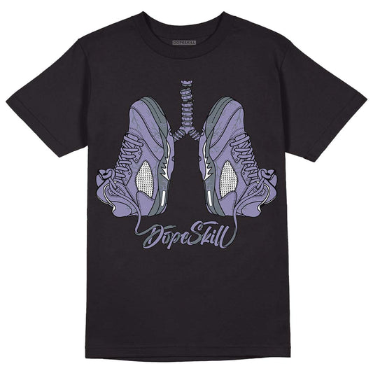 Jordan 5 Retro Low Indigo Haze DopeSkill T-Shirt Breathe Graphic Streetwear  - Black