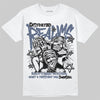 Jordan 11 Retro Low Diffused Blue DopeSkill T-Shirt Distorted Realms Graphic Streetwear - White