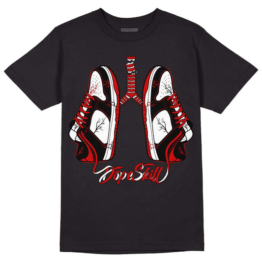 Jordan 1 Retro Low "Black Toe" DopeSkill T-Shirt Breathe Graphic Streetwear - Black