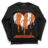 Orange, Black & White Sneakers DopeSkill Long Sleeve T-Shirt Juneteenth Heart Graphic Streetwear - Black