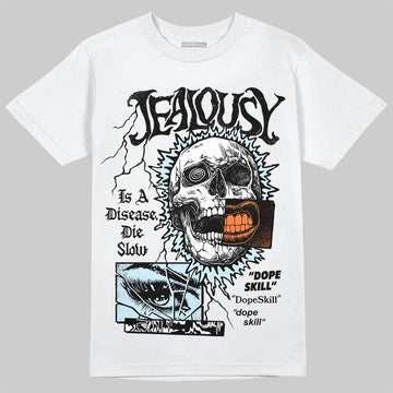 Jordan 1 Retro High Virgil Abloh Archive Alaska DopeSkill T-Shirt Jealousy Graphic Streetwear - White