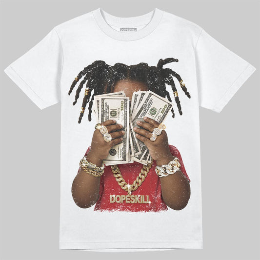 Jordan 12 Retro Flu Game (2025) DopeSkill T-Shirt Rich Youth Graphic Streetwear - White