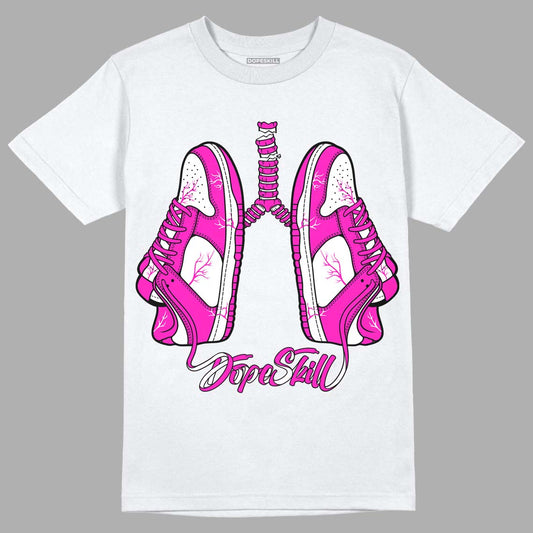 Dunk Low GS “Active Fuchsia” DopeSkill T-Shirt Breathe Graphic Streetwear - White