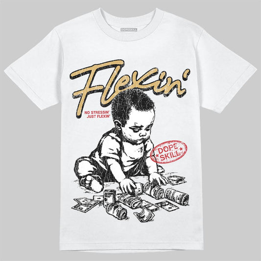 Jordan 4 Retro “Pizza” DopeSkill T-Shirt Flexin' Graphic Streetwear - White