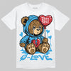 Jordan 1 High OG “UNC” Reimagined DopeSkill T-Shirt Broken Bear Graphic Streetwear - White