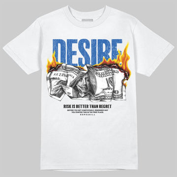 Jordan 3 "True Blue" DopeSkill T-Shirt Desire Graphic Streetwear - White