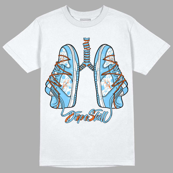 Dunk Low Futura University Blue DopeSkill T-Shirt Breathe Graphic Streetwear - White