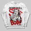 Jordan 3 OG “Black Cement” DopeSkill Long Sleeve T-Shirt Stay It Busy Graphic Streetwear - White