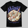 Jordan 4 Lakers DopeSkill T-Shirt Whippin Graphic Streetwear - Black