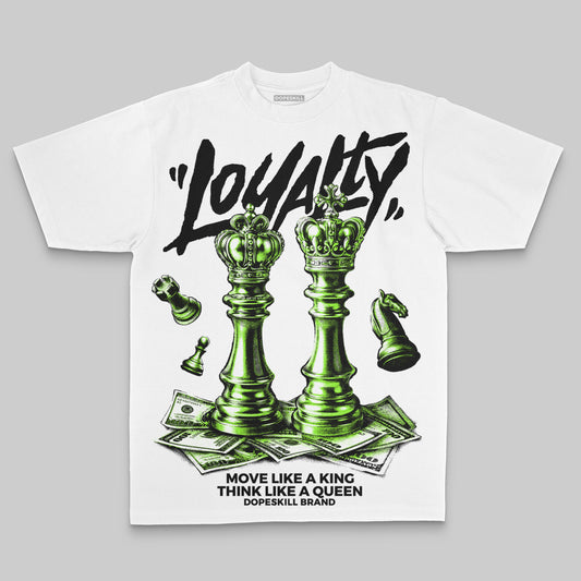 Neon Green Sneakers Oversize Print 'Loyalty' DopeSkill Graphic T-shirt Streetwear - White