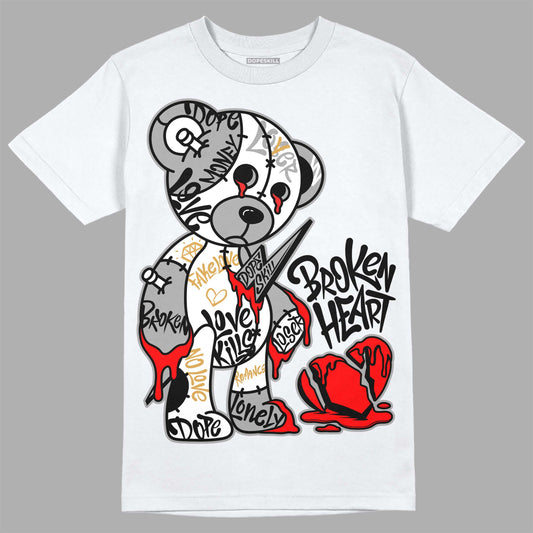 Jordan 11 "Gratitude" DopeSkill T-Shirt Broken Heart Graphic Streetwear - White