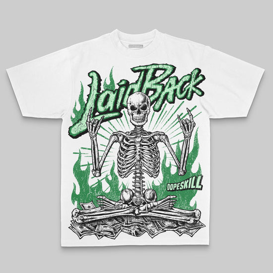 Green Oversize Print Laid Back DopeSkill Graphic Premium T-shirt Streetwear - White