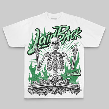 Green Oversize Print Laid Back DopeSkill Graphic Premium T-shirt Streetwear - White