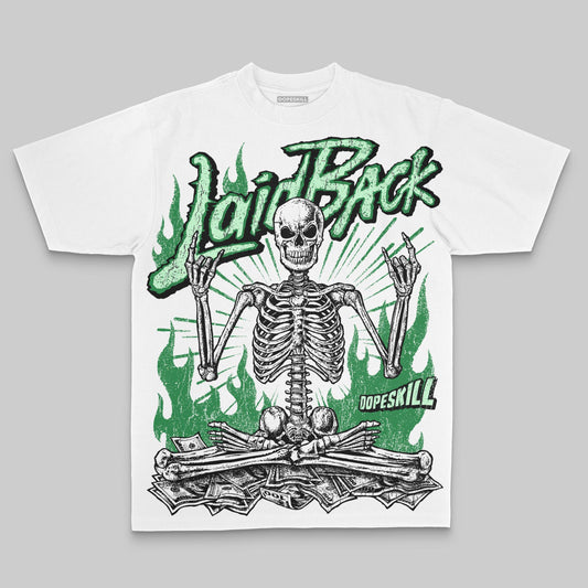 Green Oversize Print Laid Back DopeSkill Graphic Premium T-shirt Streetwear - White