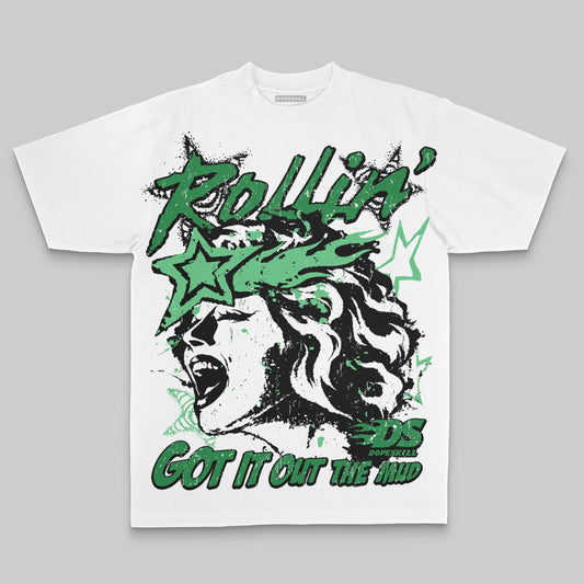 Green Oversize Print Got It Out The Mud DopeSkill Graphic Premium T-shirt Streetwear - White