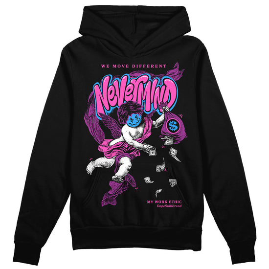 Jordan 4 GS “Hyper Violet” DopeSkill Hoodie Sweatshirt Nevermind Graphic Streetwear - Black