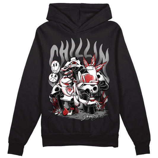 Jordan 1 High OG “Black/White” DopeSkill Hoodie Sweatshirt Chillin Graphic Streetwear - Black
