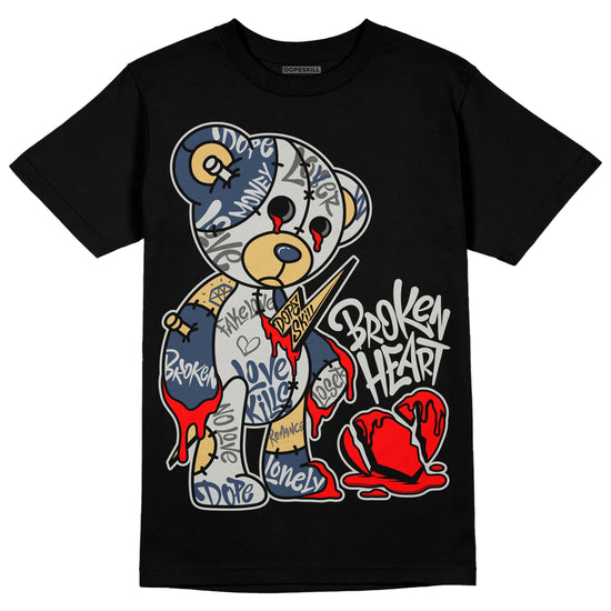 A Ma Maniere x Jordan 5 Dawn “Photon Dust” DopeSkill T-Shirt Broken Heart Graphic Streetwear - Black