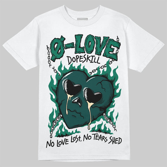 Jordan 4 Retro Oxidized Green DopeSkill T-Shirt Crying Heart Graphic Streetwear - White