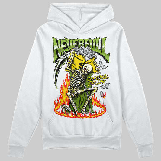 Dunk Low 'Chlorophyll' DopeSkill Hoodie Sweatshirt Heartless Graphic Streetwear - White