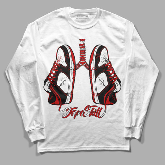 Jordan 1 Retro Low "Black Toe" DopeSkill Long Sleeve T-Shirt Breathe Graphic Streetwear - White