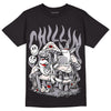 Jordan 2 Cement Grey DopeSkill T-Shirt Chillin Graphic Streetwear - Black