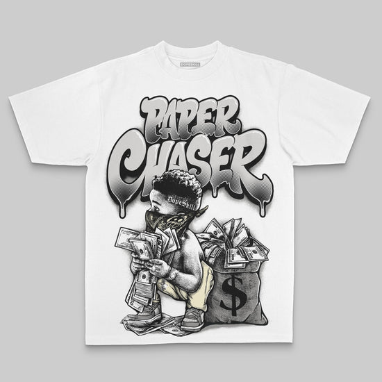 Grey Oversize Print Paper Chaser Boy DopeSkill Graphic T-shirt Streetwear - White