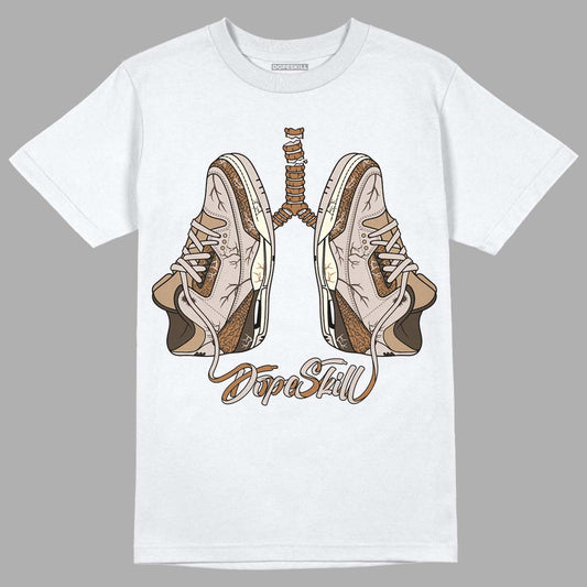 Jordan 3 Retro Palomino DopeSkill T-Shirt Breathe Graphic Streetwear - White