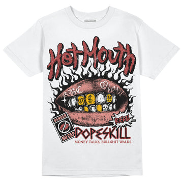 Jordan 13 “Dune Red” DopeSkill T-Shirt Hot Mouth Graphic Streetwear - White 