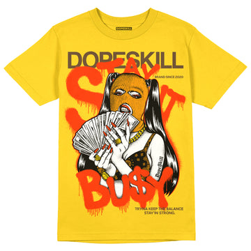 Jordan 6 “Yellow Ochre” DopeSkill Yellow T-shirt Stay It Busy Graphic Streetwear