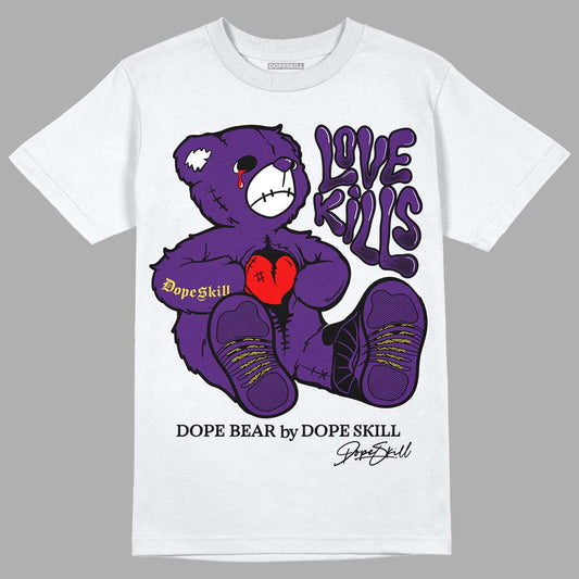 Jordan 12 “Field Purple” DopeSkill T-Shirt Love Kills Graphic Streetwear - White