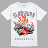 Grey Sneakers DopeSkill T-Shirt Slow Burn Graphic Streetwear - White 