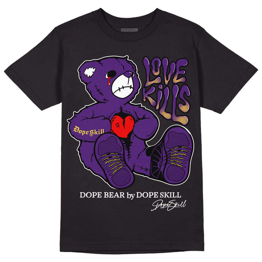 Jordan 12 “Field Purple” DopeSkill T-Shirt Love Kills Graphic Streetwear - Black