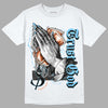 Dunk Low Futura University Blue DopeSkill T-Shirt Trust God Graphic Streetwear - White