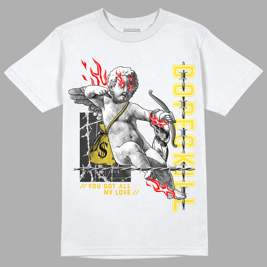 Jordan 11 Low 'Yellow Snakeskin' DopeSkill T-Shirt You Got All My Love Graphic Streetwear - White