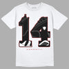 Jordan 14 "Black/White" DopeSkill T-Shirt Number 14 Graphic Streetwear - White 