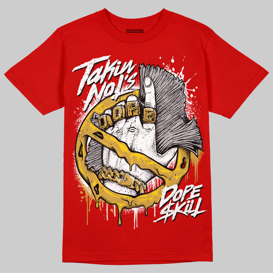 Red Sneakers DopeSkill Red T-shirt Takin No L's Graphic Streetwear