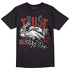 Jordan 1 Retro Low "Black Toe" DopeSkill T-Shirt Trust No One Graphic Streetwear - Black