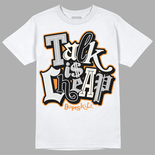 Dunk Low Cool Grey DopeSkill T-Shirt Talk Is Chip Graphic Streetwear - White 