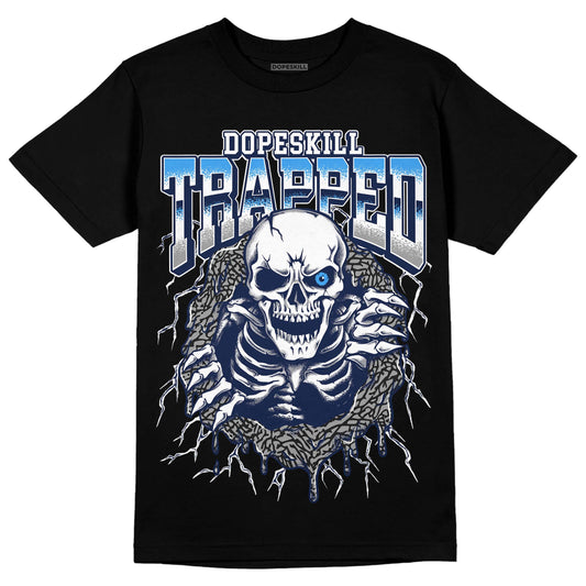 Jordan 3 "Midnight Navy" DopeSkill T-Shirt Trapped Halloween Graphic Streetwear - Black