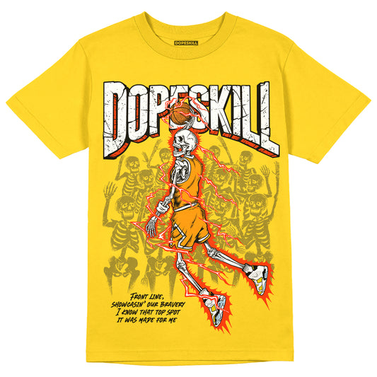 Jordan 6 “Yellow Ochre” DopeSkill Yellow T-shirt Thunder Dunk Graphic Streetwear