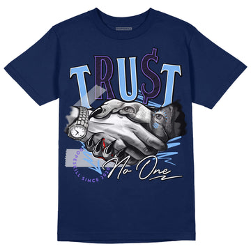 Jordan 5 SE “Georgetown” DopeSkill Midnight Navy T-Shirt Trust No One Graphic Streetwear