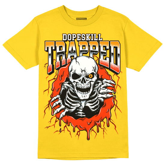 Jordan 6 “Yellow Ochre” DopeSkill Yellow T-shirt Trapped Halloween Graphic Streetwear