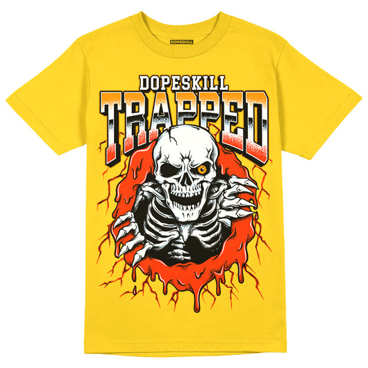 Jordan 6 “Yellow Ochre” DopeSkill Yellow T-shirt Trapped Halloween Graphic Streetwear