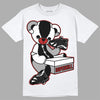 Jordan 14 "Black/White" DopeSkill T-Shirt Sneakerhead BEAR Graphic Streetwear - White 