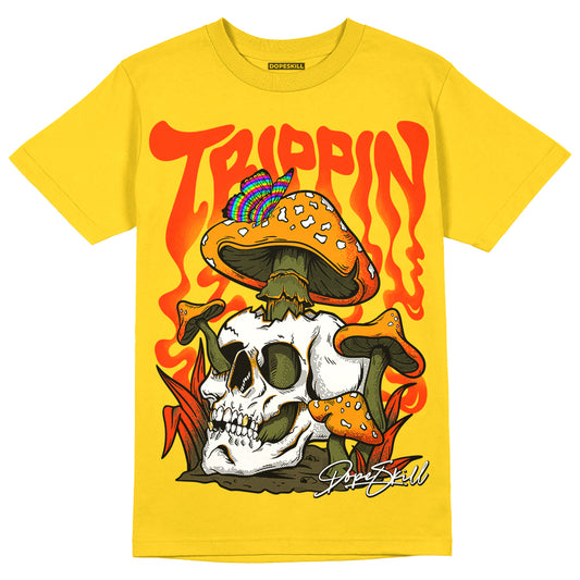 Jordan 6 “Yellow Ochre” DopeSkill Yellow T-shirt Trippin Graphic Streetwear