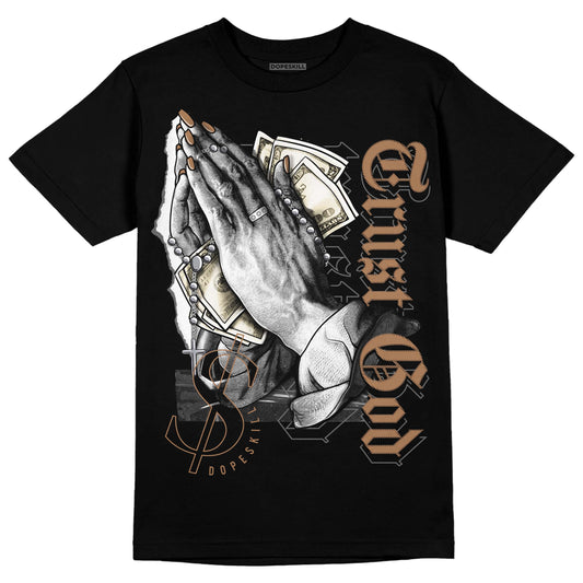 Jordan 6 WMNS Gore-Tex Brown Kelp DopeSkill T-Shirt Trust God Graphic Streetwear - Black