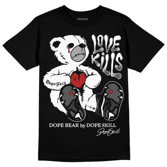 Jordan 14 "Black/White" DopeSkill T-Shirt Love Kills Graphic Streetwear - Black 