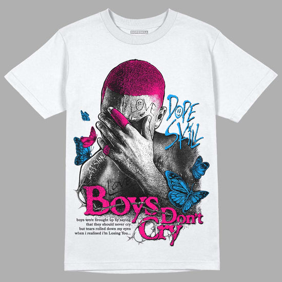 Jordan 1 Low GS “Fierce Pink” Dopeskill T-Shirt Boys Don't Cry Graphic Streetwear - White 